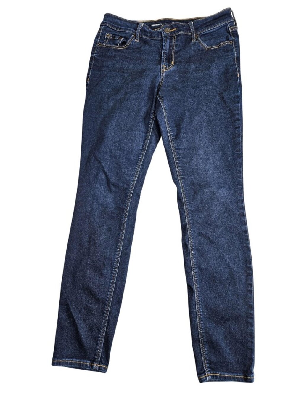 Old Navy Rockstar Super Skinny Jeans Womens 6 Blue Dark Wash Mid Rise Stretch